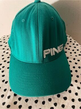 Ping Teal Embroidered Logo Golf Cap